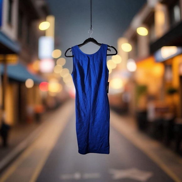 NWOT Size Small Lulu's Blue Midi Dress - Picture 1 of 7